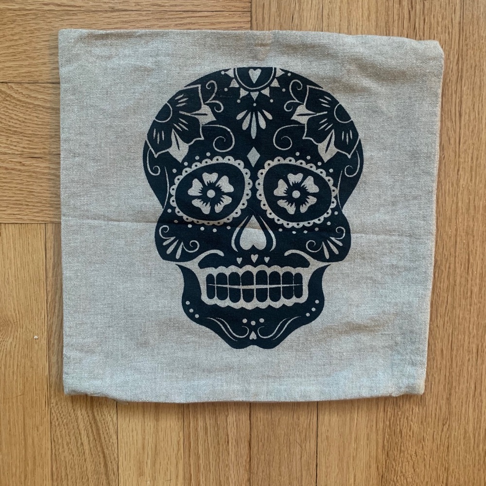 Paper Source skull pillow cover + insert